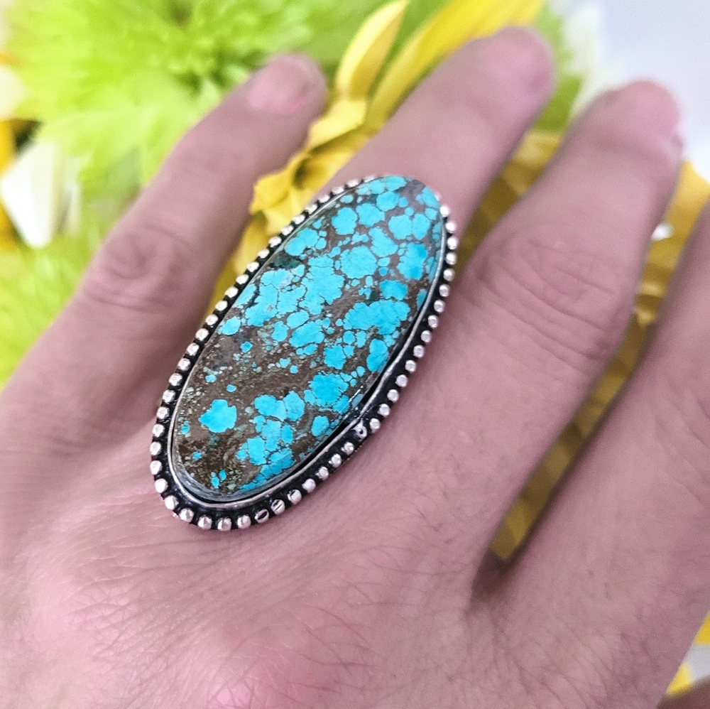 🩵Turquoise Gemstone Sterling Silver Ring